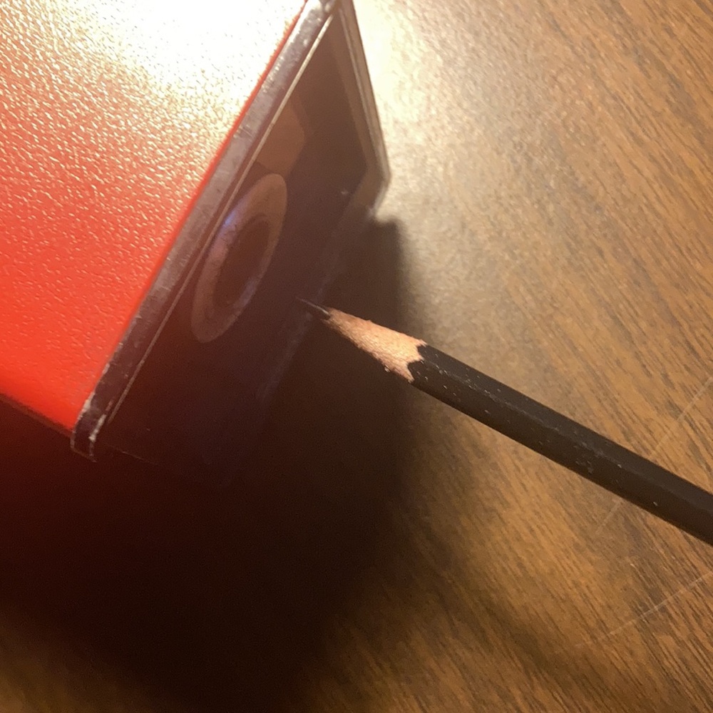 ✏️🔌 Vintage Panasonic Auto Stop Electric Pencil Sharpener Red Metal Tested 🔌✏️ - Picture 9 of 9